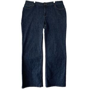 J Jill Jeans Women 16 Stretch Blue Wide Leg Casual Modern Western Streetwear